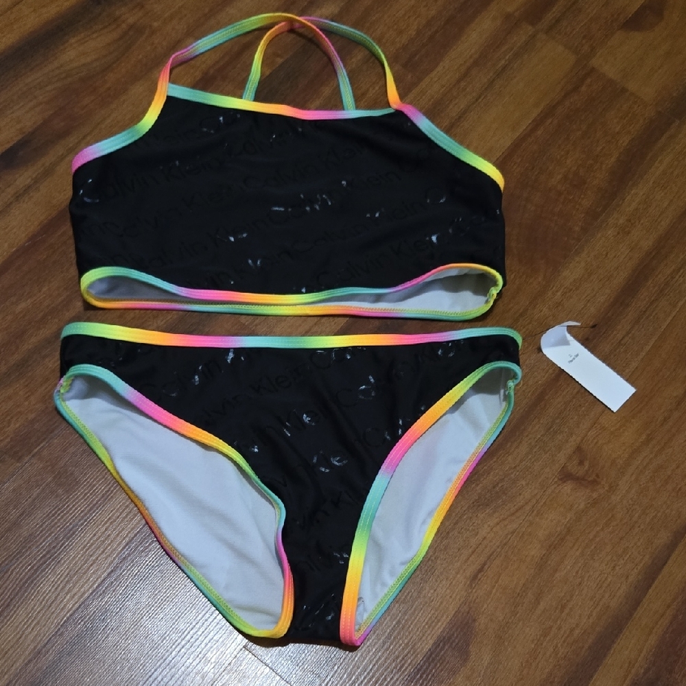 Calvin Klein Collection Two Pieces Bikini Swimwear Swimsuit NWT XL 16